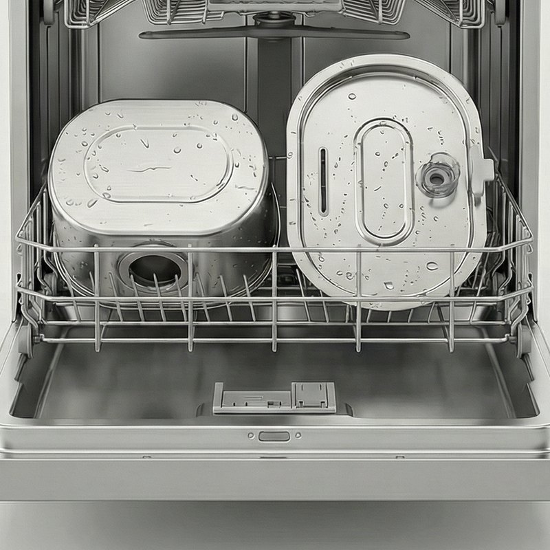 Pawira lid and body in the dishwasher